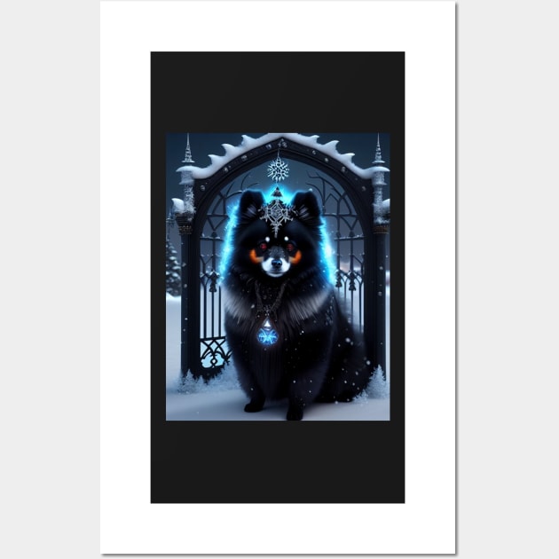 Magical black Pomeranian Wall Art by Enchanted Reverie